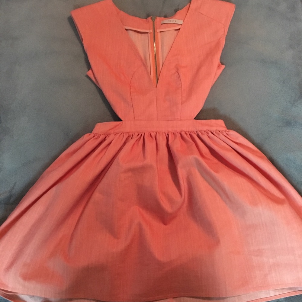Freya chambray dress with side cutouts